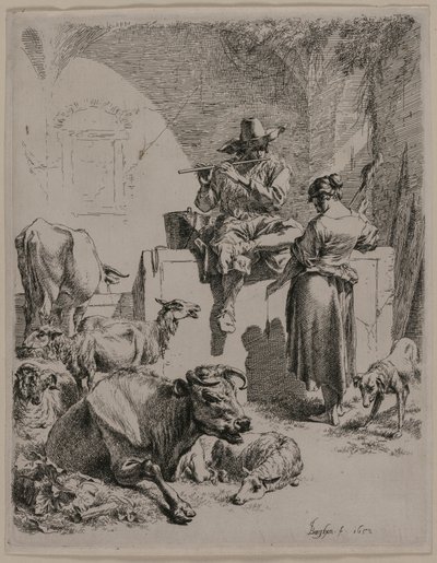 Putkipaimen tekijältä Nicolaes Berchem