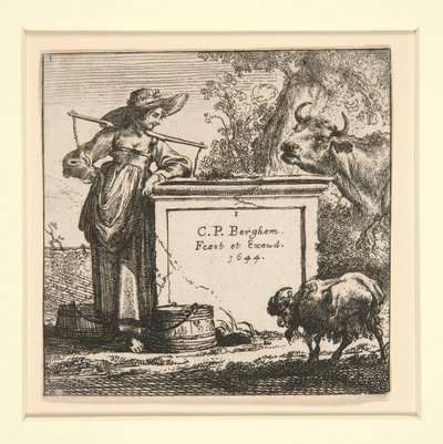 Lehmien sarja, maitoneidon kanssa tekijältä Nicolaes Berchem
