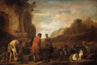 Jaakobin ja Raakelin tapaaminen tekijältä Nicolaes Cornelisz (c.1592-1655) Moeyaert