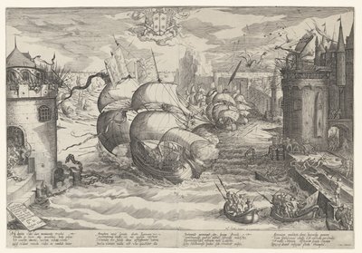 Damiaatin ottaminen ja ketjun voittaminen, 1219 tekijältä Nicolaes Jansz. Clock