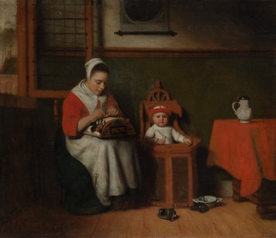 Lacemaker, n. 1656. tekijältä Nicolaes Maes
