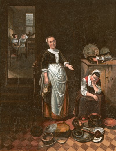 Tyhjä palvelija tekijältä Nicolaes Maes