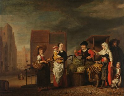 Kasvismarkkinat tekijältä Nicolaes Maes