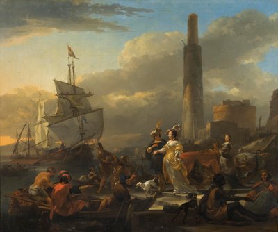Satamakuva, noin 1665 tekijältä Nicolaes Pietersz. Berchem
