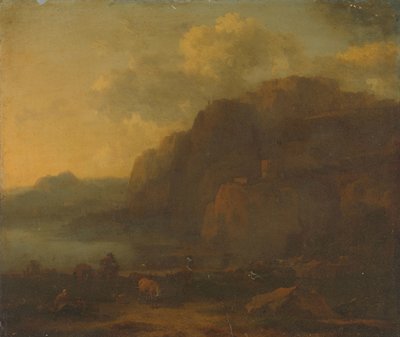 Italian maisema tekijältä Nicolaes Pietersz Berchem
