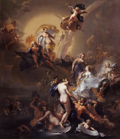 Allegoria Amsterdamin laajentumisesta tekijältä Nicolaes Pieterszoon Berchem