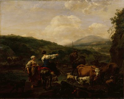 Karja haihtuvassa paikassa tekijältä Nicolaes Pieterszoon Berchem