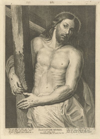 Kristus ristin kanssa Kristus ja kolmetoista apostolia (sarjan nimi) tekijältä Nicolaes Ryckmans