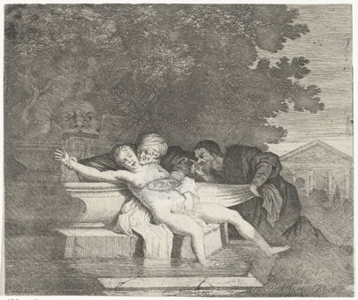 Susanna ja vanhimmat tekijältä Nicolaes Van Helt Stockade