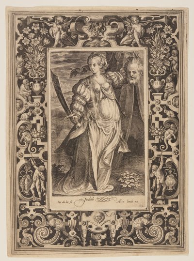 Judith, levy kuusi teoksesta The Nine Worthies (Yhdeksän arvokasta) tekijältä Nicolaes de Bruyn