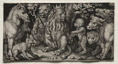 Petojen kuningas, 1594. tekijältä Nicolaes de Bruyn