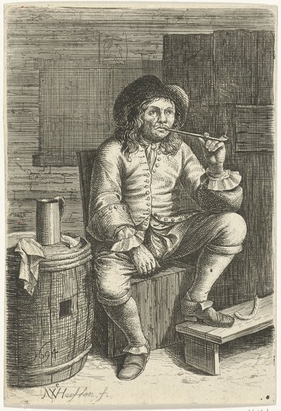 tupakoiva mies tekijältä Nicolaes van Haeften
