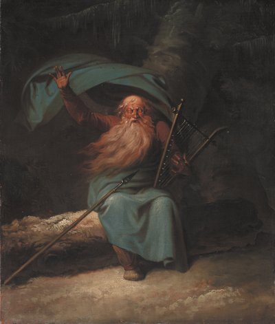 Ossian laulaa joutsenlauluaan, 1780-1782. tekijältä Nicolai Abraham Abildgaard
