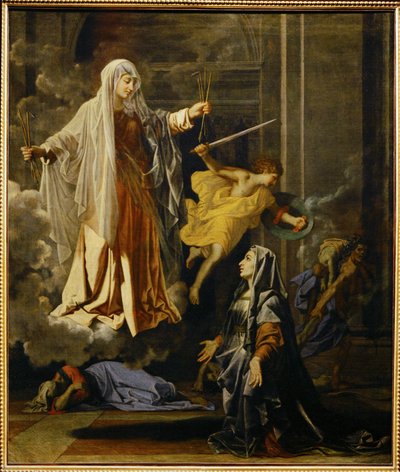Saint Francoise Romainen kirjoittama ruttoihme ... tekijältä Nicolas (attr.to) Poussin