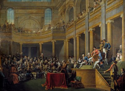 Sisalpiinien tasavallan konsulaatti kokouksessa comitiassa Lyonissa, 1808 tekijältä Nicolas Andre Monsiau