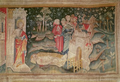 Miesten ilo kahden todistajan kuoleman jälkeen, nro. 32, The Apocalypse of Angers, 1373-87 tekijältä Nicolas Bataille