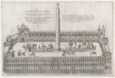 Rooman loiston peili: Circus Flaminius, 1553, 1553. tekijältä Nicolas Beatrizet