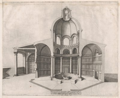 Rooman loiston peili: Lateraanien sisustus, 1500-luku, 1500-luku. tekijältä Nicolas Beatrizet