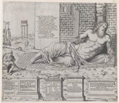 Rooman loiston peili: Marforius, 1550, 1550. tekijältä Nicolas Beatrizet.