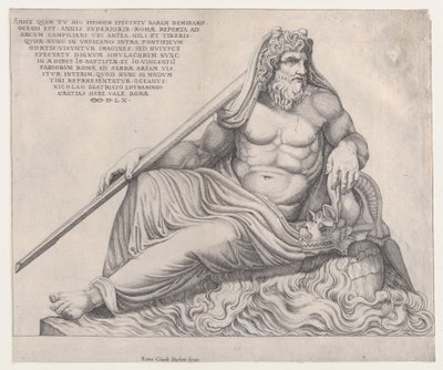 Mirror of Roman Magnificence: The Ocean God, 1560., 1560. finlandès tekijältä Nicolas Beatrizet