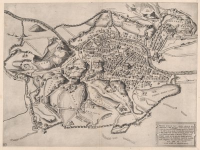 Rooman loiston peili: Näkymä Roomaan idästä, 1500-luku, 1500-luku. tekijältä Nicolas Beatrizet