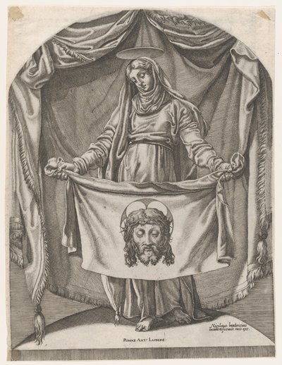 St. Veronica ja Sudarium, Michelangelon jälkeen, 1540-66, 1540-66. tekijältä Nicolas Beatrizet