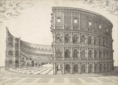 Teatteri Sive Roman Coliseum tekijältä Nicolas Beatrizet