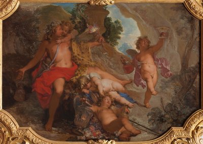 Bacchus mit vier Putten tekijältä Nicolas Bertin