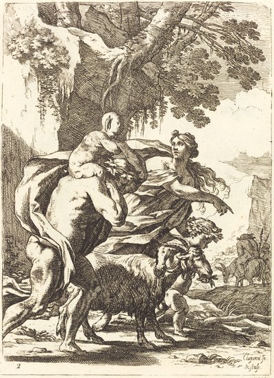 Faun ja Bacchante lapsen kanssa tekijältä Nicolas Chapron