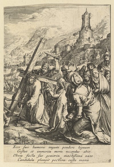 Kristus kantaa ristiä, Kristuksen kärsimys, 1600-luvun puoliväli. tekijältä Nicolas Cochin