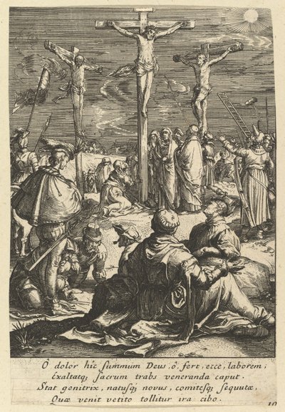 Kristus ristillä, Kristuksen kärsimyksestä, 1600-luvun puoliväli. tekijältä Nicolas Cochin