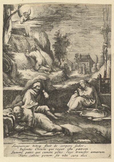 Agony in the Garden, Kristuksen kärsimyksestä, 1600-luvun puoliväli. tekijältä Nicolas Cochin