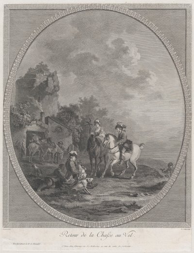 Paluu Game Huntista, 1786, 1786. tekijältä Nicolas Colibert