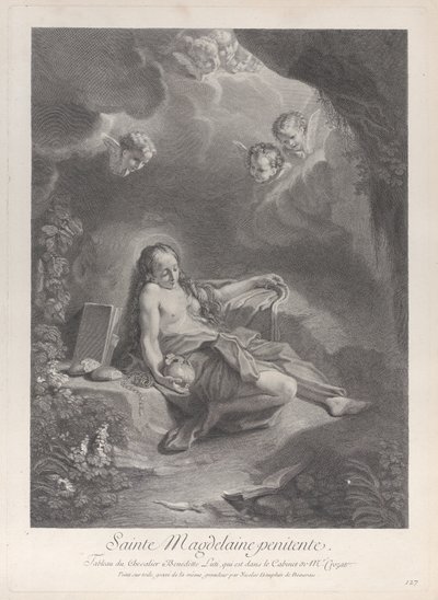 Katuva Maria Magdaleena, n. 1729. tekijältä Nicolas Dauphin de Beauvais