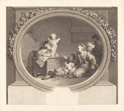 Pieni saarnaaja tekijältä Nicolas Delaunay after Jean Honoré Fragonard