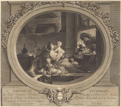 Onnellinen hedelmällisyys tekijältä Nicolas Delaunay after Jean Honoré Fragonard
