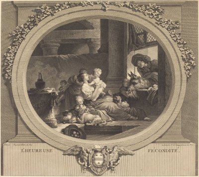 Onnellinen hedelmällisyys tekijältä Nicolas Delaunay after Jean Honoré Fragonard