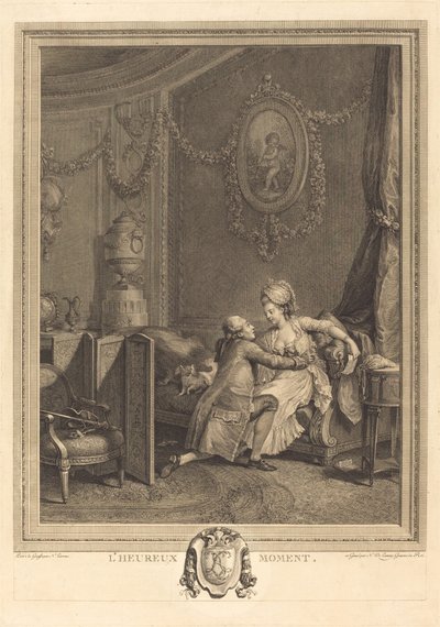 Onnellinen hetki tekijältä Nicolas Delaunay after Nicolas Lavreince