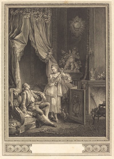 Uupunut värinä tekijältä Nicolas Delaunay after Pierre Antoine Baudouin
