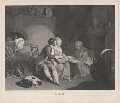 Soir Evening, 1780-luku. tekijältä Nicolas Francois Regnault