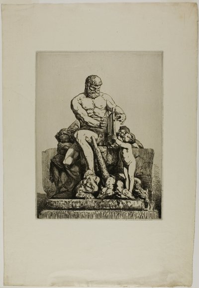 Hercules, levy yksi Chifflartin Twelve Etchingsistä tekijältä Nicolas François Chifflart