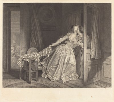 Varastettu suudelma tekijältä Nicolas François Regnault after Jean Honoré Fragonard
