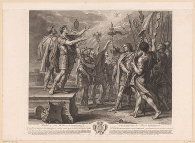 Ristinmerkki ilmestyy taivaassa keisari Konstantinukselle Crux Constantino imperatori in coelo visa / La croix apparoit dans le ciel a l