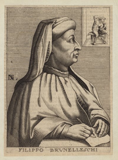 Filippo Brunelleschi, italialainen arkkitehti ja insinööri tekijältä Nicolas II de Larmessin
