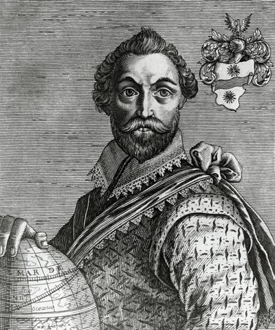 Francis Draken (1540-1596) muotokuva tekijältä Nicolas II de Larmessin