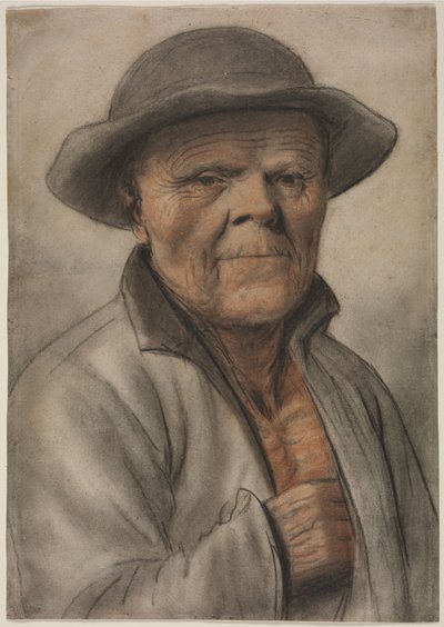 Vanhan miehen muotokuva, 1600-luku. tekijältä Nicolas Lagneau