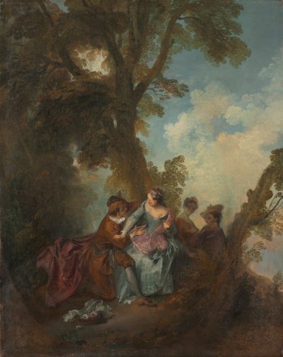Rakkauden julistus, c. 1720. tekijältä Nicolas Lancret