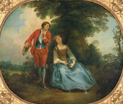 Nukkuva paimentar, noin 1730 tekijältä Nicolas Lancret