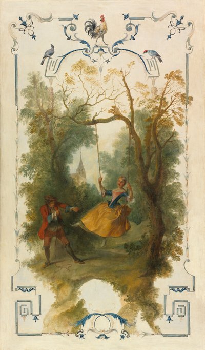 Keinu, n.1723-27 (öljy kankaalle) tekijältä Nicolas Lancret