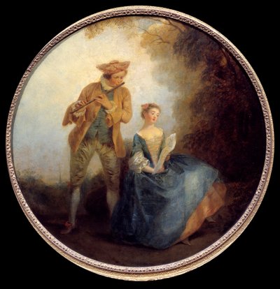 Kaksikko. Nicolas Lancretin (1690-1743) maalaus tekijältä Nicolas Lancret